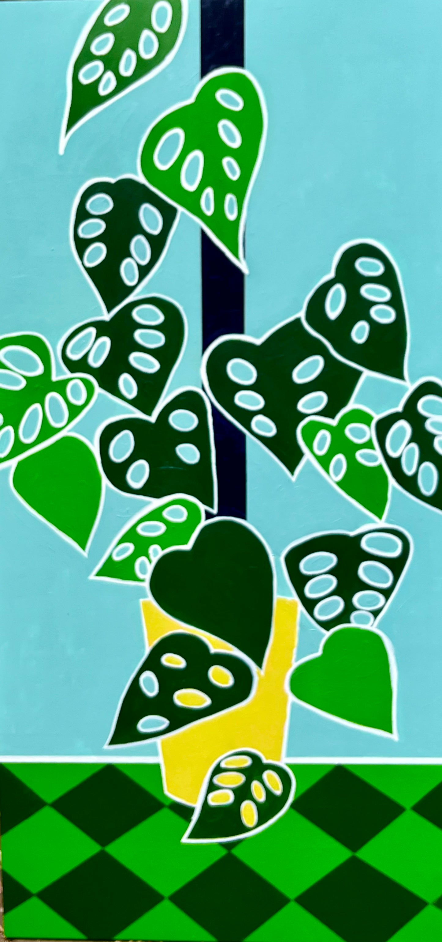 Monstera (Climbing Monstera Original Painting)