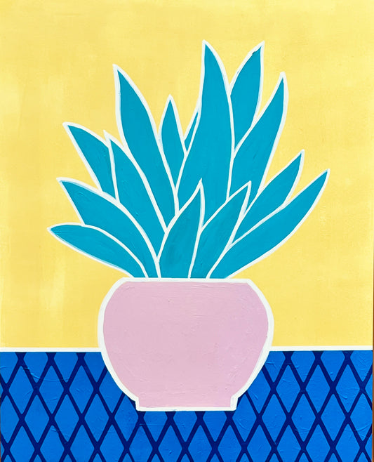 Agave (Agave Plant in Terracotta Pot- Original Painting)