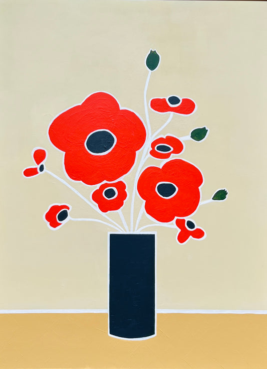 Poppies (Poppies in a Vase- Original Painting)